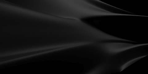 Dark shiny steel stripes. Metallic wavy background