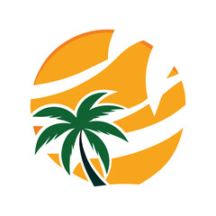 Palm Tree Vector Illustration Palm Tree Vector Logo Design
