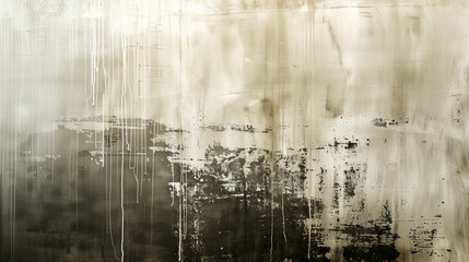 texture background with a roughly painted surface, black, gray, white, natural paints with drips