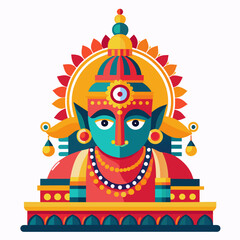 rath-yatra-statue-car-vector illustration on-white-background 