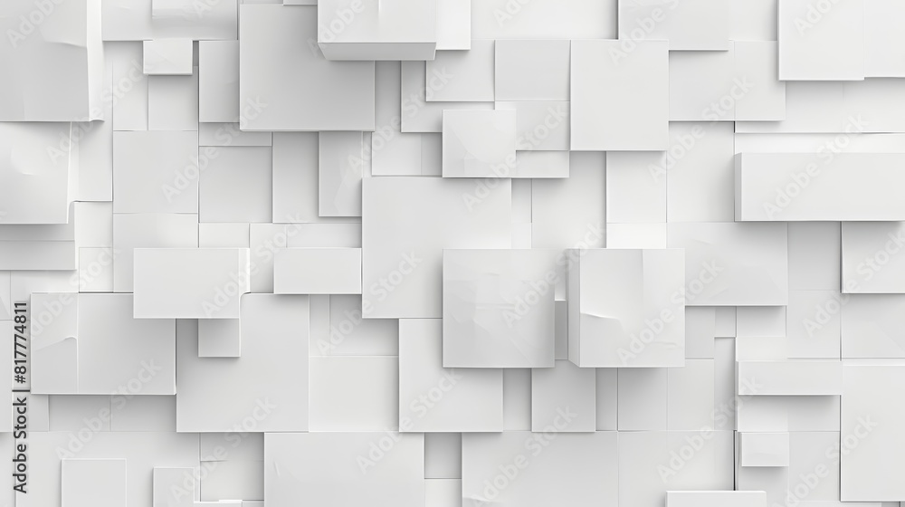 Poster background of white square pattern blends with light elegant dynamic abstract motifs for a sophistic