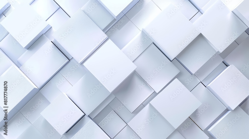 Poster background of white square pattern blends with light elegant dynamic abstract motifs for a sophistic