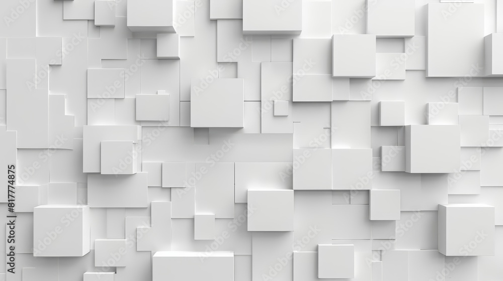 Poster background of white square pattern blends with light elegant dynamic abstract motifs for a sophistic