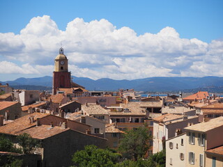 Naklejka premium View to Saint Tropez, France