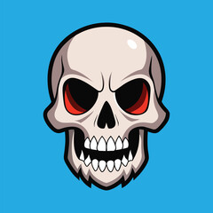 Skull Vector Skull Head Illustration Skull Mascot
