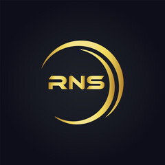 RNS logo. R N S design. White RNS letter. RNS, R N S letter logo design. R N S letter logo design in FIVE, FOUR, THREE, style. letter logo set in one artboard. R N S letter logo vector design.