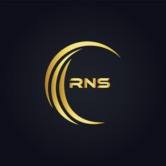 RNS logo. R N S design. White RNS letter. RNS, R N S letter logo design. R N S letter logo design in FIVE, FOUR, THREE, style. letter logo set in one artboard. R N S letter logo vector design.