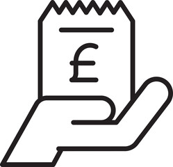Pound Money Bill Icon
