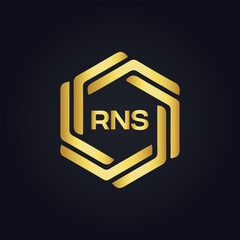 RNS logo. R N S design. White RNS letter. RNS, R N S letter logo design. R N S letter logo design in FIVE, FOUR, THREE, style. letter logo set in one artboard. R N S letter logo vector design.