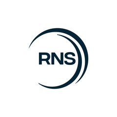 RNS logo. R N S design. White RNS letter. RNS, R N S letter logo design. R N S letter logo design in FIVE, FOUR, THREE, style. letter logo set in one artboard. R N S letter logo vector design.