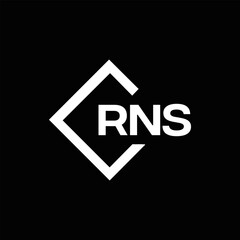 RNS logo. R N S design. White RNS letter. RNS, R N S letter logo design. R N S letter logo design in FIVE, FOUR, THREE, style. letter logo set in one artboard. R N S letter logo vector design.