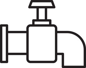 Faucet and Water Tap Icon
