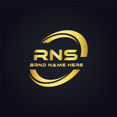 RNS logo. R N S design. White RNS letter. RNS, R N S letter logo design. R N S letter logo design in FIVE, FOUR, THREE, style. letter logo set in one artboard. R N S letter logo vector design.