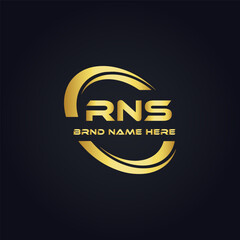 RNS logo. R N S design. White RNS letter. RNS, R N S letter logo design. R N S letter logo design in FIVE, FOUR, THREE, style. letter logo set in one artboard. R N S letter logo vector design.