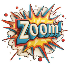 Comic Speech Bubble with -Zoom! on transparent background