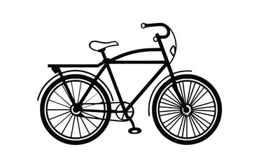 Fototapeta premium Bicycle icon flat vector illustration.