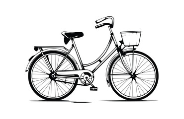 Bicycle icon flat vector illustration.