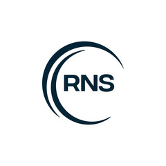 RNS logo. R N S design. White RNS letter. RNS, R N S letter logo design. R N S letter logo design in FIVE, FOUR, THREE, style. letter logo set in one artboard. R N S letter logo vector design.