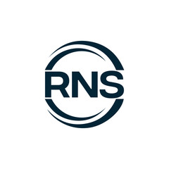 RNS logo. R N S design. White RNS letter. RNS, R N S letter logo design. R N S letter logo design in FIVE, FOUR, THREE, style. letter logo set in one artboard. R N S letter logo vector design.