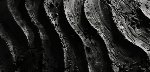 Abstract background with contrasting textures and patterns in black and white, combining smooth...