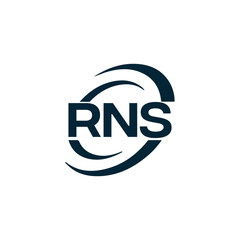 RNS logo. R N S design. White RNS letter. RNS, R N S letter logo design. R N S letter logo design in FIVE, FOUR, THREE, style. letter logo set in one artboard. R N S letter logo vector design.