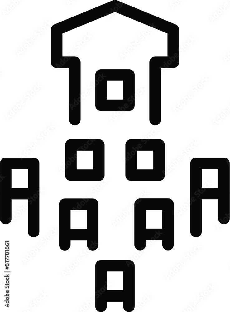 Poster minimalistic design of an arrow pointing upwards, styled in a modern geometric layout