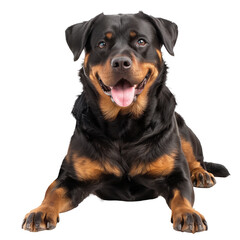 Fototapeta premium Rottweiler dog on transparent background