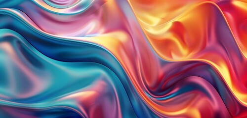Obraz premium Abstract background, fluidity of motion by incorporating a gradient that transitions smoothly from one color to another