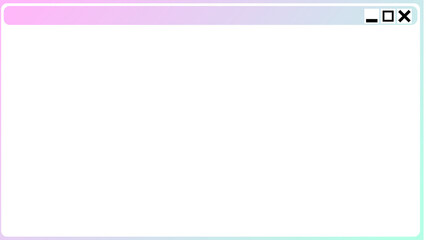 カラフルなウィンドウ画面