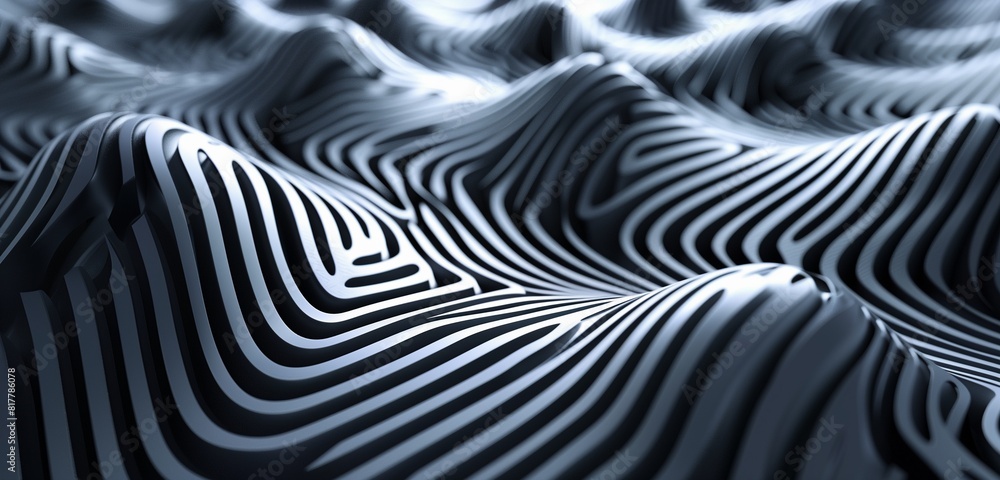 Aufkleber abstract background, rhythmic repetition of zigzag lines in varying thicknesses and angles, creating