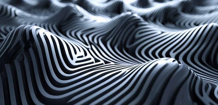 Abstract background, rhythmic repetition of zigzag lines in varying thicknesses and angles, creating a dynamic and visually engaging pattern 