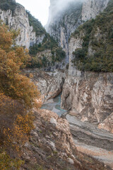 Fototapeta premium Scenic view of the Congost de Mont-rebei nature reserve in Spain.