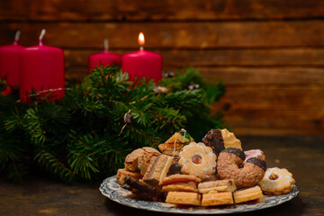 lovingly handmade Advent cakes with Christmas cookies