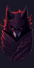 This wolf portrait t-shirt design captures the deadly beauty of the powerful creature, with a blazing red background to match its ferocity.