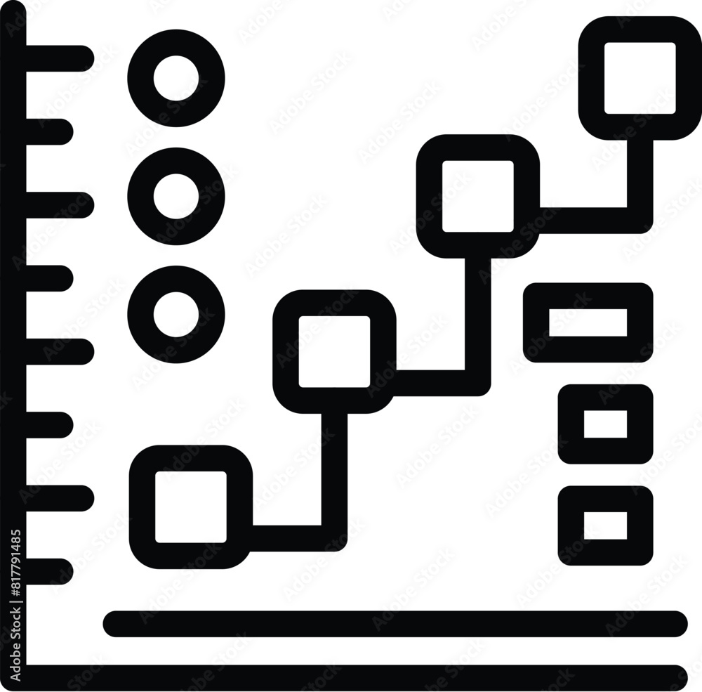 Poster abstract tree diagram icon in vector format for infographic, organization chart, hierarchy structure