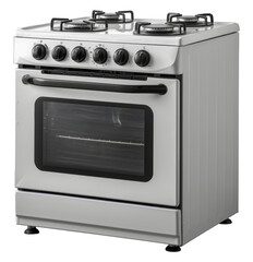 Modern white gas stove and oven, cut out - stock png.