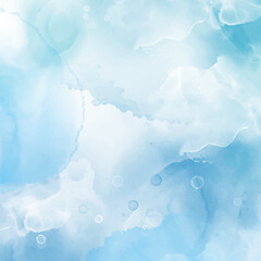 Obraz premium hand painted pastel blue watercolour background 