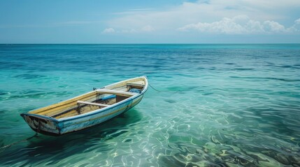 Naklejka premium Sailing boat in the sea 