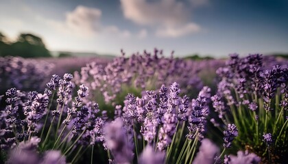 Obraz premium lavender macro, cinematic light, shallow depth of field, wide angle