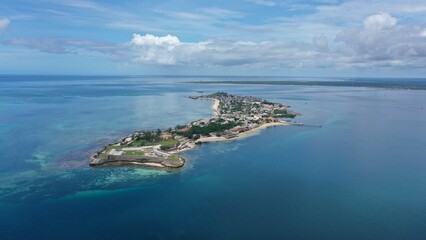 Aerial view of Mozambique Island in Mozambique, Africa.
