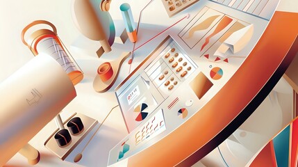 Detailed illustration of a Financial Officer in the Accounting & Finance industry