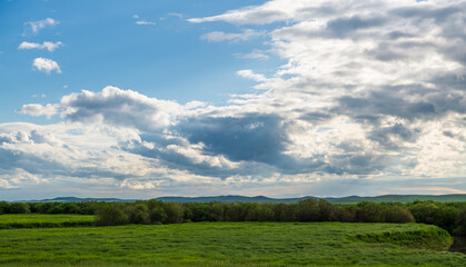Xilin Gol Ulagai grassland blue sky and white clouds © nan