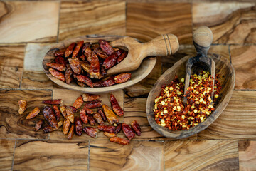 rote Früchte der Chilipflanze Capsicum