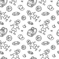 Back to school. Seamless pattern