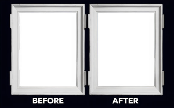 Showcase Your Transformation: Side-by-Side Classic Frame Templates