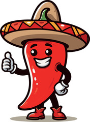 A Vibrant Vector Illustration of a Mexican Hot Pepper