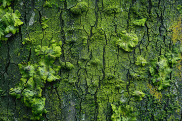 A detailed close-up of tree moss, showcasing its soft, velvety texture and vibrant green color. 
