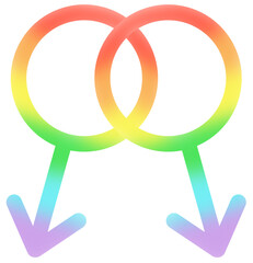 pride month concept rainbow gay icon