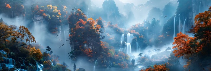 A visual journey through Chinas national parks and protected areas such as Jiuzhaigou Huangshan and Zhangjiajie showcasing their scenic wonders diverse ecosystems and ecological importance