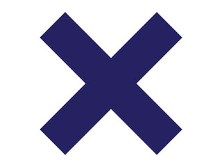 blue cross mark
